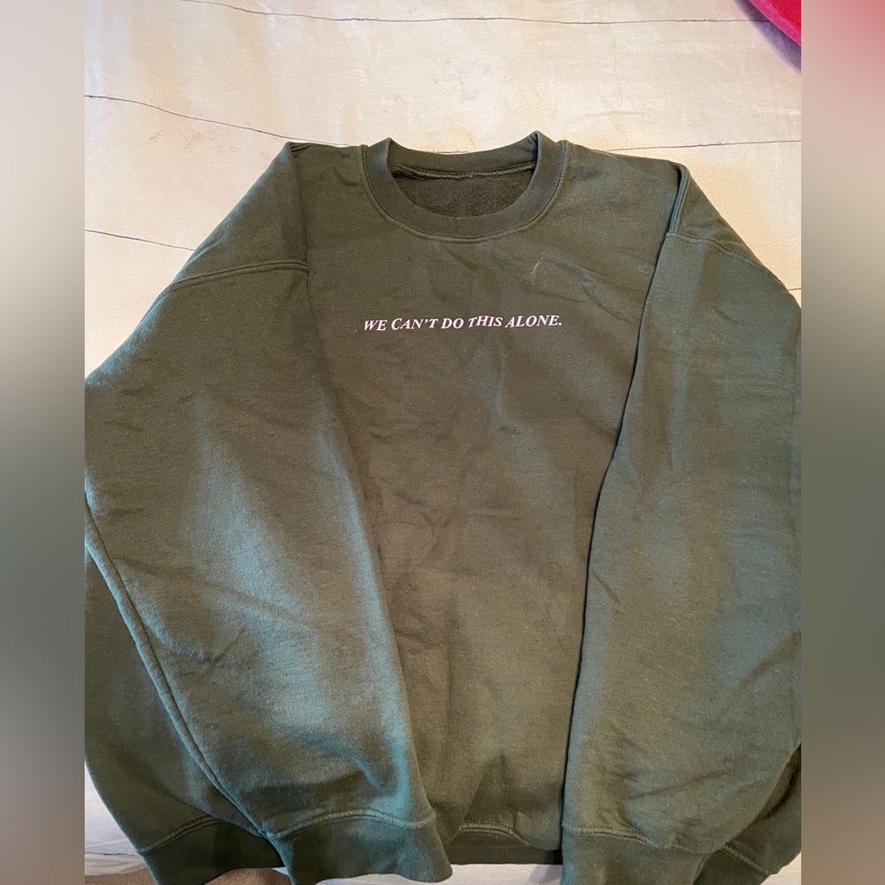Army green crewneck